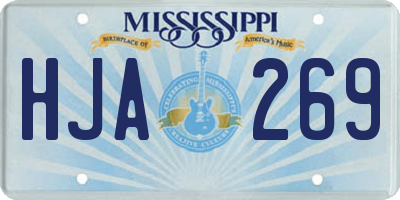 MS license plate HJA269