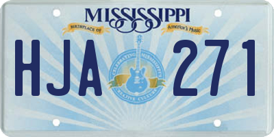 MS license plate HJA271