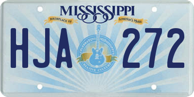MS license plate HJA272