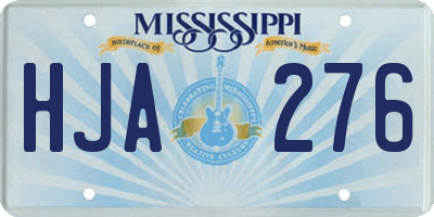 MS license plate HJA276