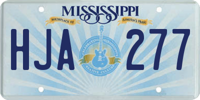 MS license plate HJA277