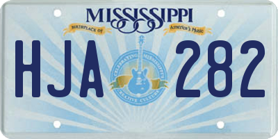 MS license plate HJA282