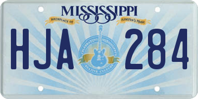 MS license plate HJA284