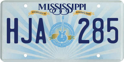 MS license plate HJA285