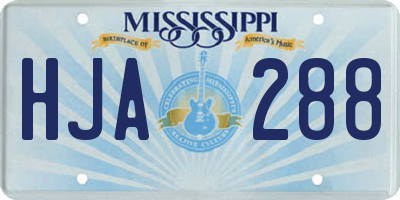 MS license plate HJA288
