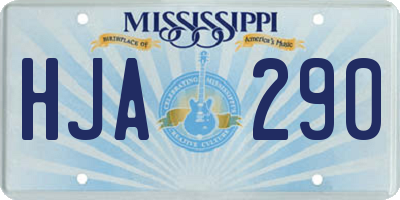 MS license plate HJA290