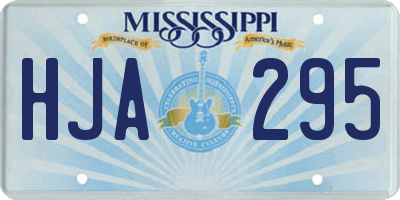 MS license plate HJA295