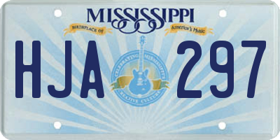 MS license plate HJA297