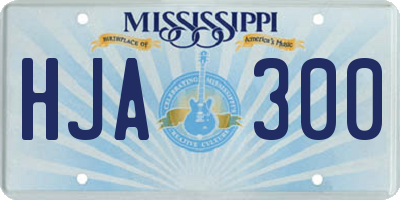 MS license plate HJA300