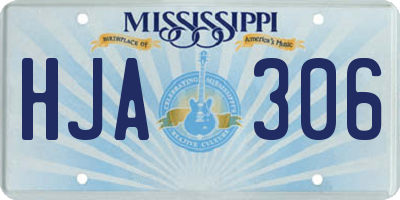 MS license plate HJA306
