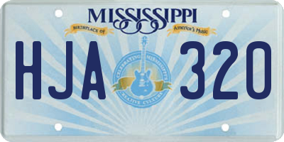 MS license plate HJA320