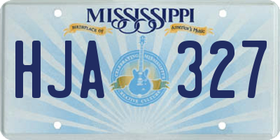 MS license plate HJA327
