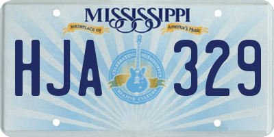 MS license plate HJA329