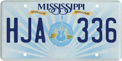 MS license plate HJA336