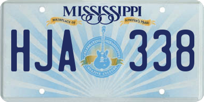 MS license plate HJA338
