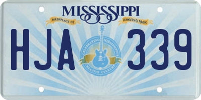 MS license plate HJA339