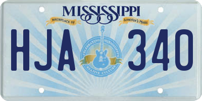MS license plate HJA340