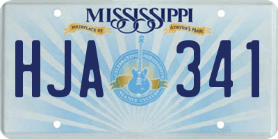 MS license plate HJA341