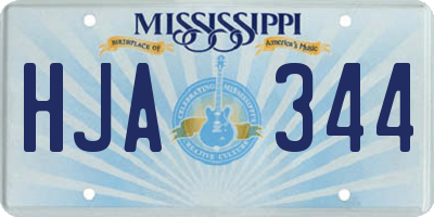 MS license plate HJA344