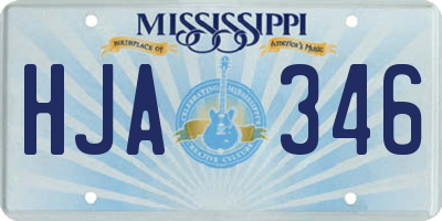 MS license plate HJA346