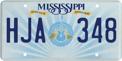 MS license plate HJA348