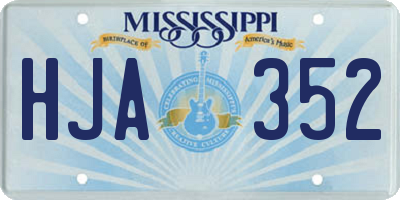 MS license plate HJA352