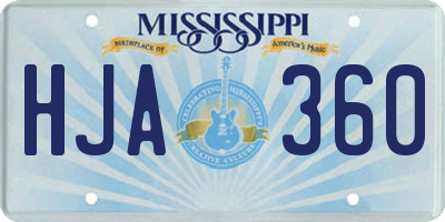 MS license plate HJA360