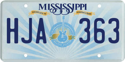 MS license plate HJA363