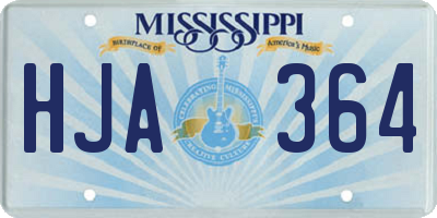 MS license plate HJA364
