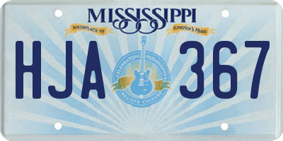 MS license plate HJA367