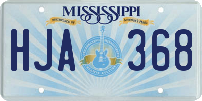 MS license plate HJA368