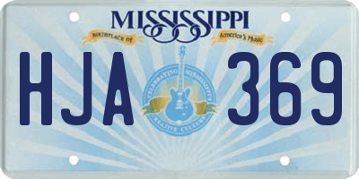 MS license plate HJA369