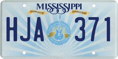MS license plate HJA371