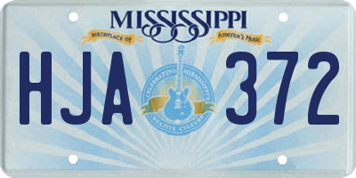 MS license plate HJA372