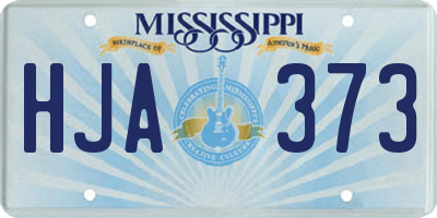 MS license plate HJA373