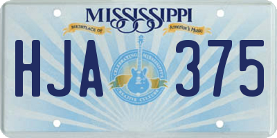 MS license plate HJA375