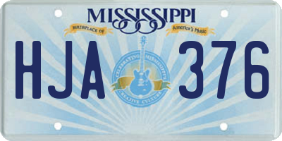 MS license plate HJA376