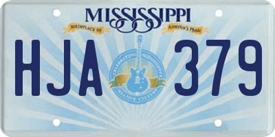 MS license plate HJA379