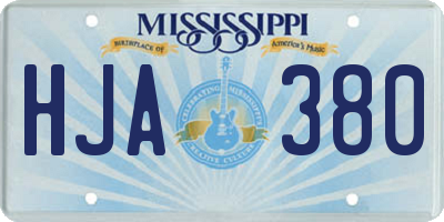 MS license plate HJA380