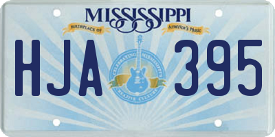 MS license plate HJA395