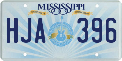 MS license plate HJA396