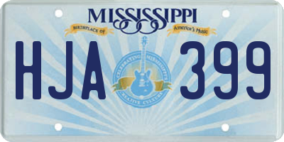 MS license plate HJA399