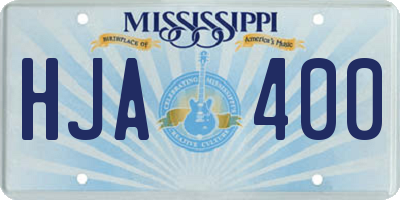 MS license plate HJA400