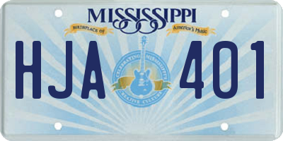 MS license plate HJA401