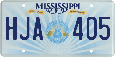 MS license plate HJA405