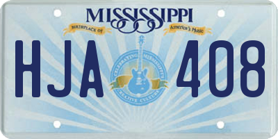 MS license plate HJA408