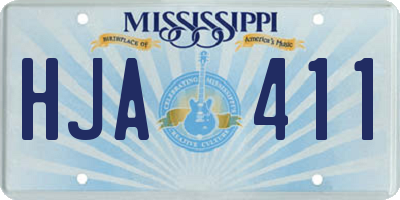 MS license plate HJA411