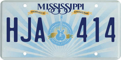 MS license plate HJA414