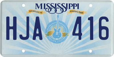 MS license plate HJA416