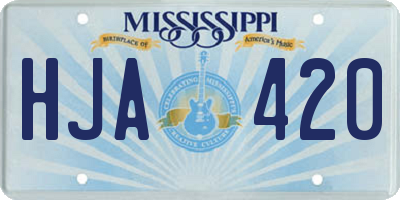 MS license plate HJA420